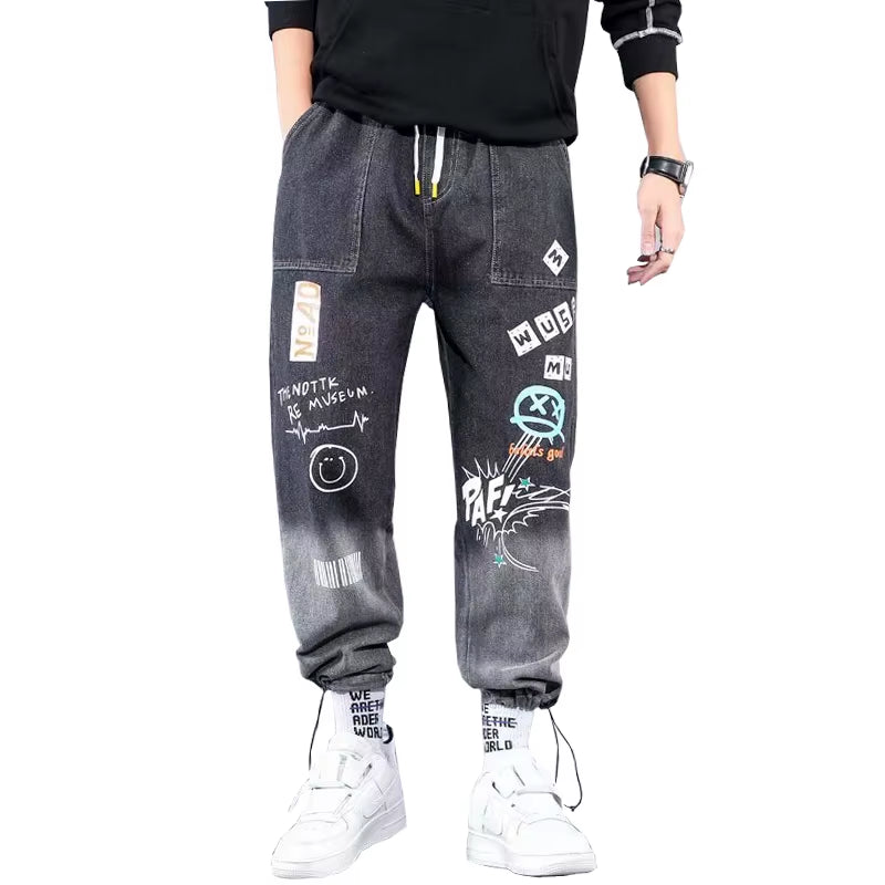 Men Jeans Pants Streetwear Men'S Denim Pants 2025 Autumn Ankle Length Hip Hop Jeans Trousers Sweatpants