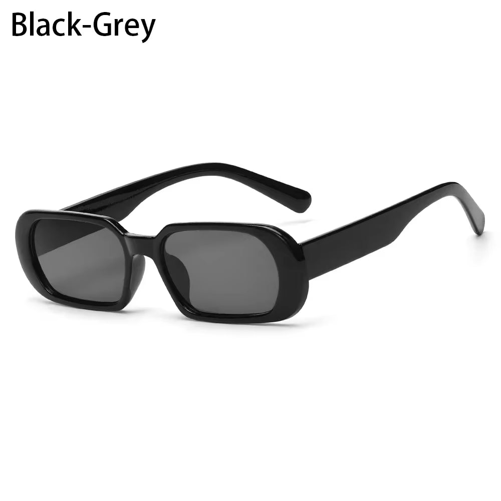 Retro Women Sunglasses Small Rectangle Frame Sun Glasses UV400 Protection Eyewear Summer Travel Beach Trendy Eyeglasses