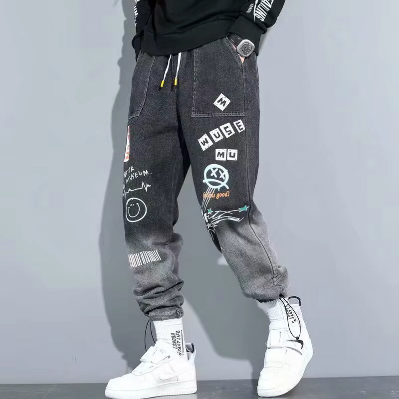 Men Jeans Pants Streetwear Men'S Denim Pants 2025 Autumn Ankle Length Hip Hop Jeans Trousers Sweatpants