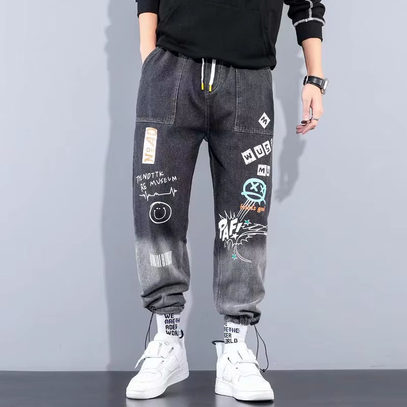 Men Jeans Pants Streetwear Men'S Denim Pants 2025 Autumn Ankle Length Hip Hop Jeans Trousers Sweatpants